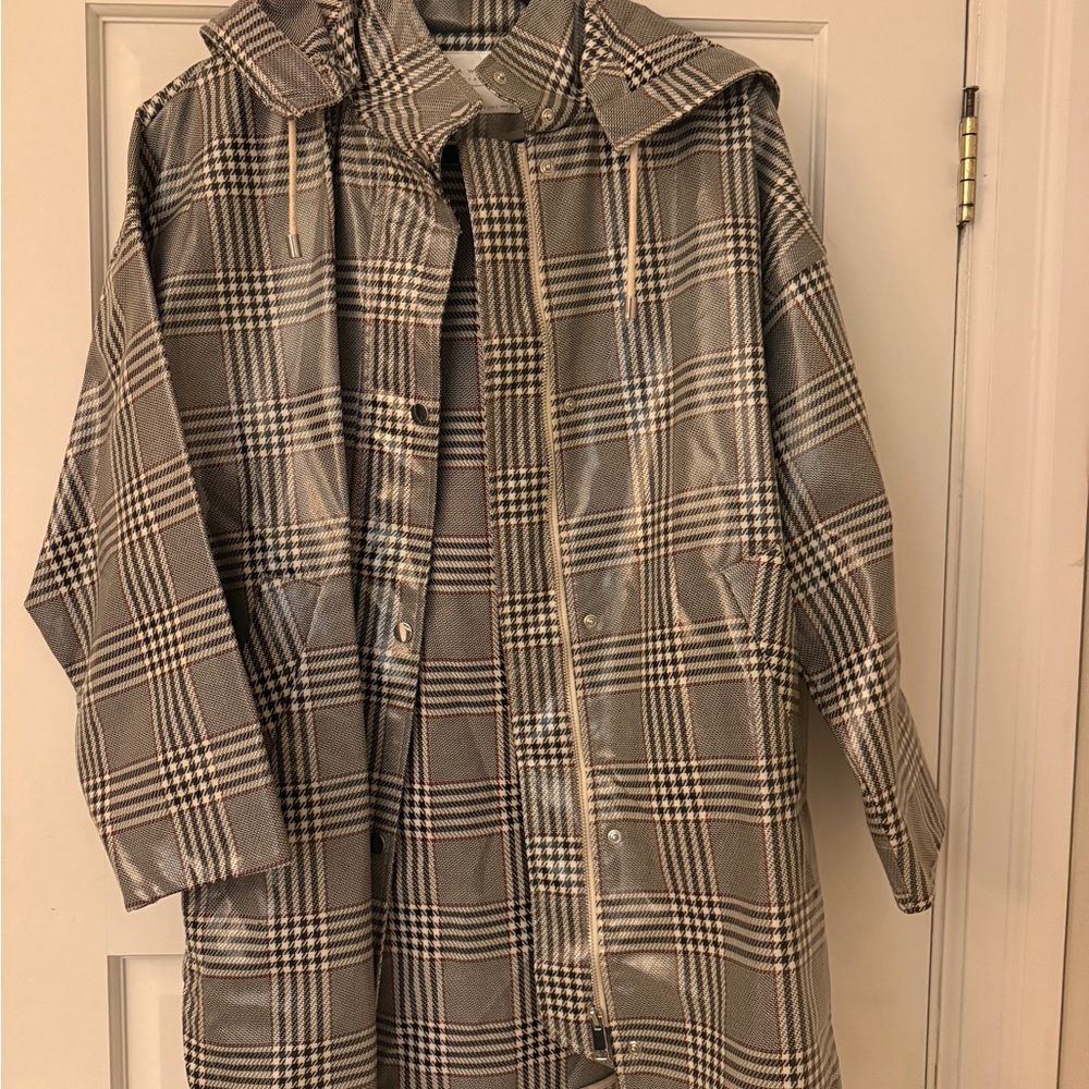 Zara Woman Checkered Jacket with Hood